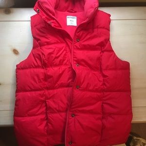 Old navy red puffer vest